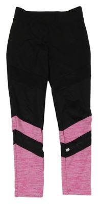 Černo-růžové sportovní legíny Ergeenomixx