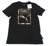 Nové - Černé tričko s logem Puma