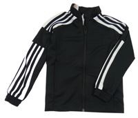 Černá propínací sportovní mikina s logem Adidas 