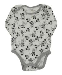 Bílo-šedé body s Mickeym Disney