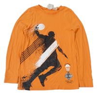 Oranžové triko s basketbalistou H&M