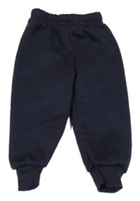 Tmavomodré cuff tepláky 