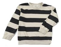 Černo-smetanová pruhovaná mikina H&M