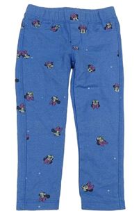 Modré puntíkaté tregíny riflového vzhledu s Minnie Disney