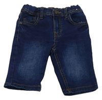 Tmavomodré skinny teplákové riflové kraťasy zn. Denim Co.