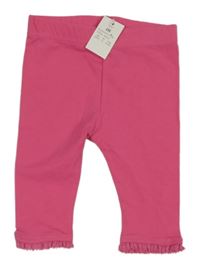 Nové - růžové legíny s krajkou OshKosh