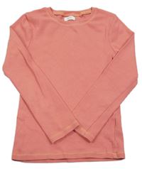 Lososové žebrované triko Next