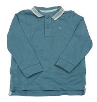 Modrošedé mikinotriko s dinosaurem a límečkem George