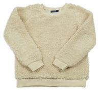 Smetanová huňatá mikina