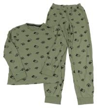 Khaki žebrované pyžamo s WI-FI a bateriemi C&A