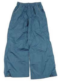 Modrošedé šusťákové nepromokavé funkční kalhoty crane