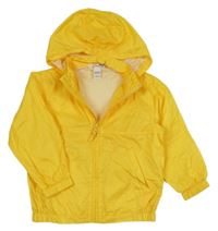 Žlutá šusťáková nepromokavá bunda s odepínací kapucí H&M