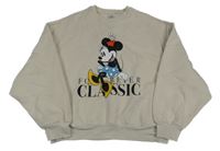 Světlebéžová oversize teplá mikina s Minnie Disney