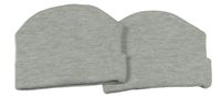 2x - Šedá melírovaná čepice