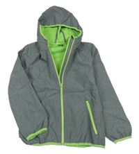 Šedá melírovaná softshellová bunda s kapucí Y.F.K.