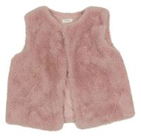 Růžová kožešinová podšitá vesta Next