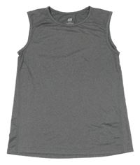 Tmavošedé melírované sportovní tílko H&M
