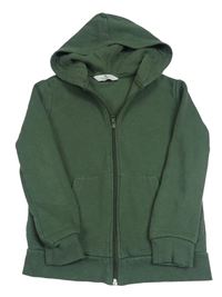 Khaki propínací mikina s kapucí H&M
