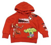 Červená mikina s Avengers a kapucí Primark