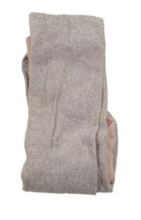 Růžovo-stříbrné punčocháče H&M