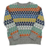 Šedo-barevný vzorovaný svetr GAP