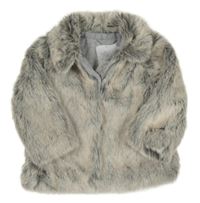 Šedá kožešinová podšitá bunda Tu