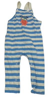 Modro-světlešedé pruhované laclové tepláky s Mr Strong M&S