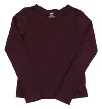 Vínové triko H&M