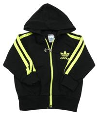 Černá propínací mikina s kapucí Adidas