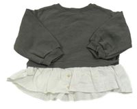 Tmavošedá mikina s halenkou Zara