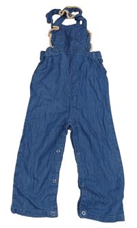 Modré lehké laclové rifle s volánky