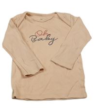 Růžové triko s nápisem