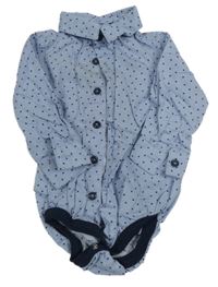 Modré puntíkaté košilové body Dopodopo