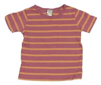 Starorůžovo-oranžové pruhované tričko Alana