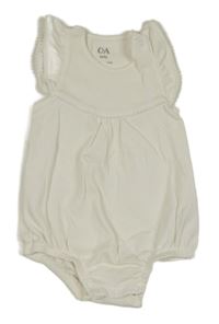 Smetanové žebrované body s volánky C&A