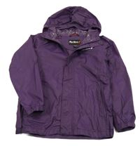 Tmavofialová šusťáková nepromokavá funkční bunda s kapucí Peter Storm