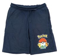Tmavomodré teplákové kraťasy s Pokémony C&A