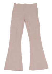 Světlerůžové žebrované flare legíny F&F