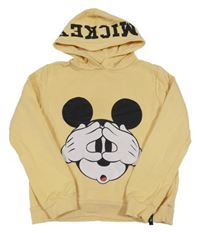 Žlutá mikina s Mickeym a kapucí C&A