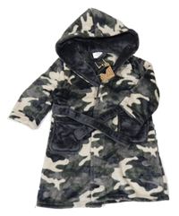 Nové - Army plyšový župan s kapucí