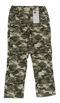 Khaki army plátěné kalhoty 