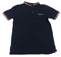 Tmavomodré polo tričko s logem Ben Sherman