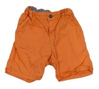 Oranžové plátěné chino kraťasy H&M