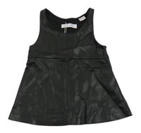 Černé koženkové šaty Zara