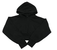 Černá crop mikina s kapucí Matalan