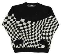 Černo-bílý vzorovaný svetr H&M