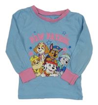 Světlemodré pyžamové triko s Tlapkovou patrolou Nickelodeon