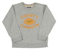 Šedá melírovaná mikina s nápisem H&M