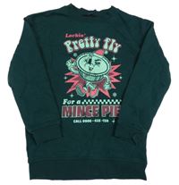 Tmavozelená mikina s potiskem George