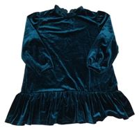 Petrolejové sametové šaty dunnes